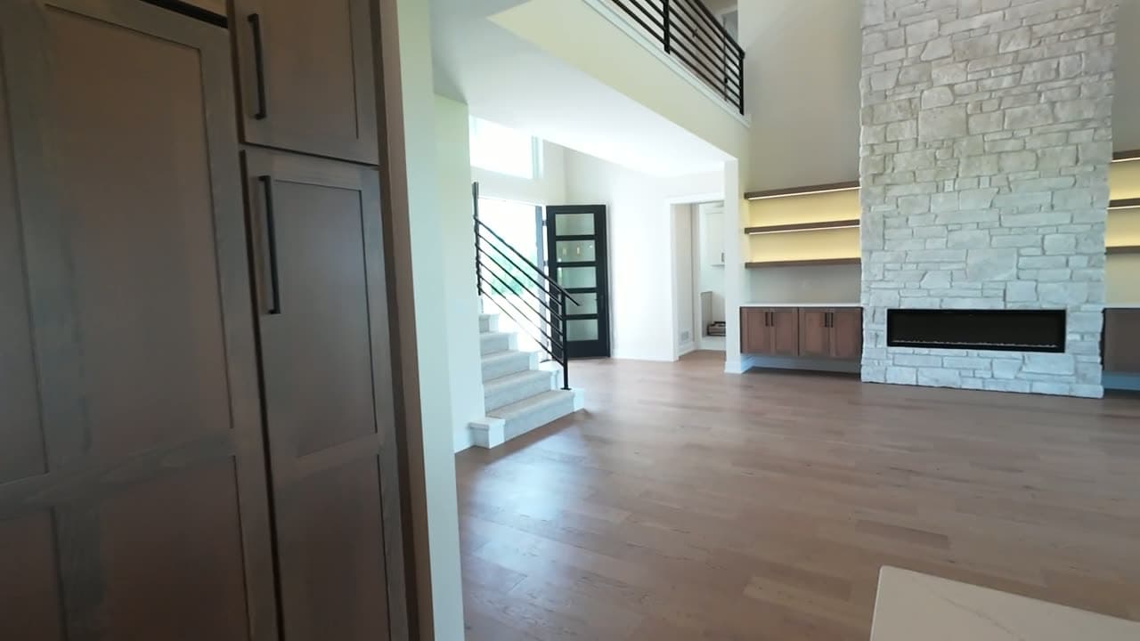FPV fly-through of a new-construction home