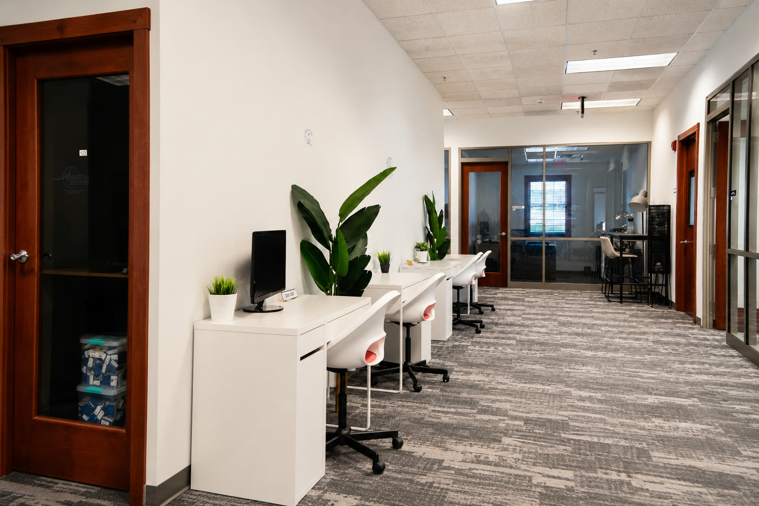 Hot-Desk Row — Arrive Coworking
