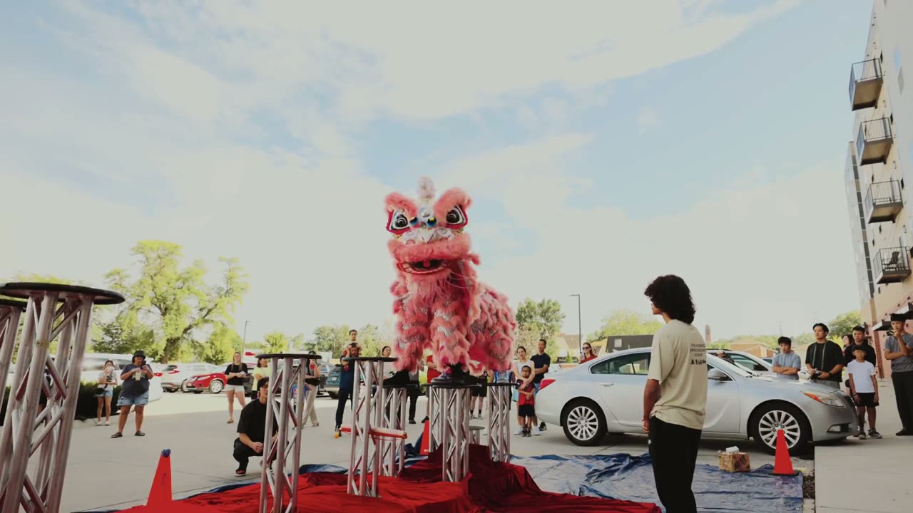 Faeiron Acrobatics — A lion dance performance by Faeiron Acrobatics in downtown Lincoln.
