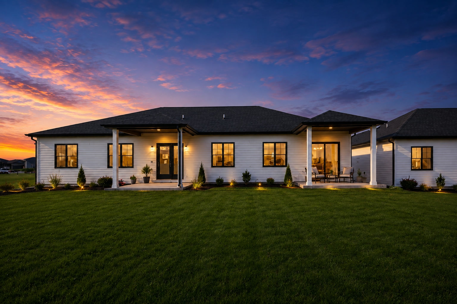 The Exterior at Twilight — Wayborough Lane