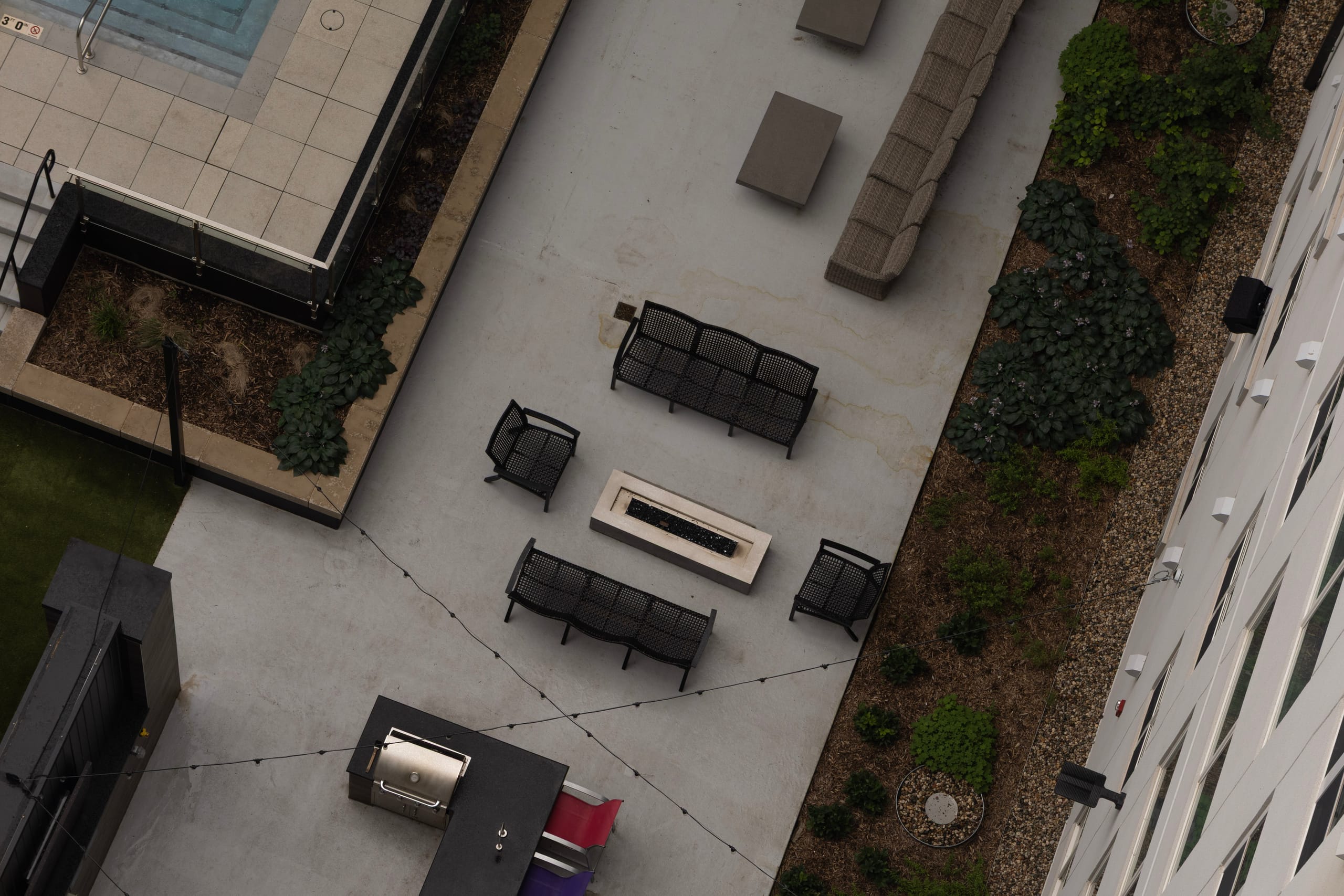 The terrace at The Atmosphere from above