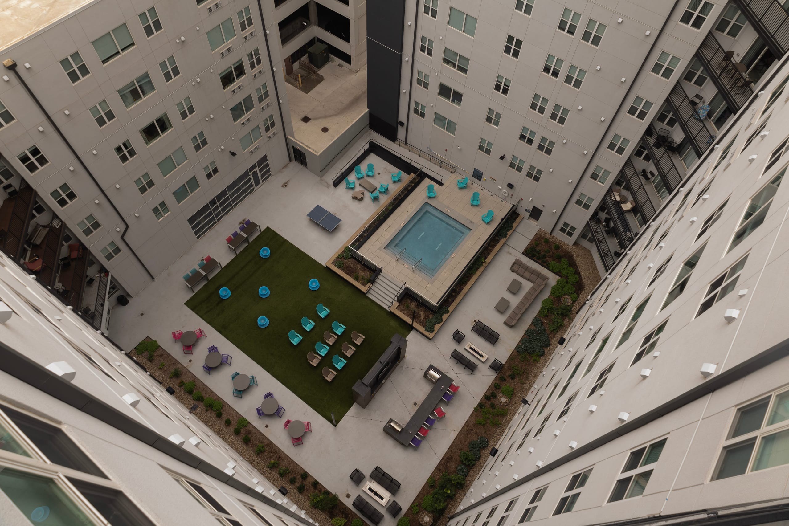The Atmosphere courtyard from above