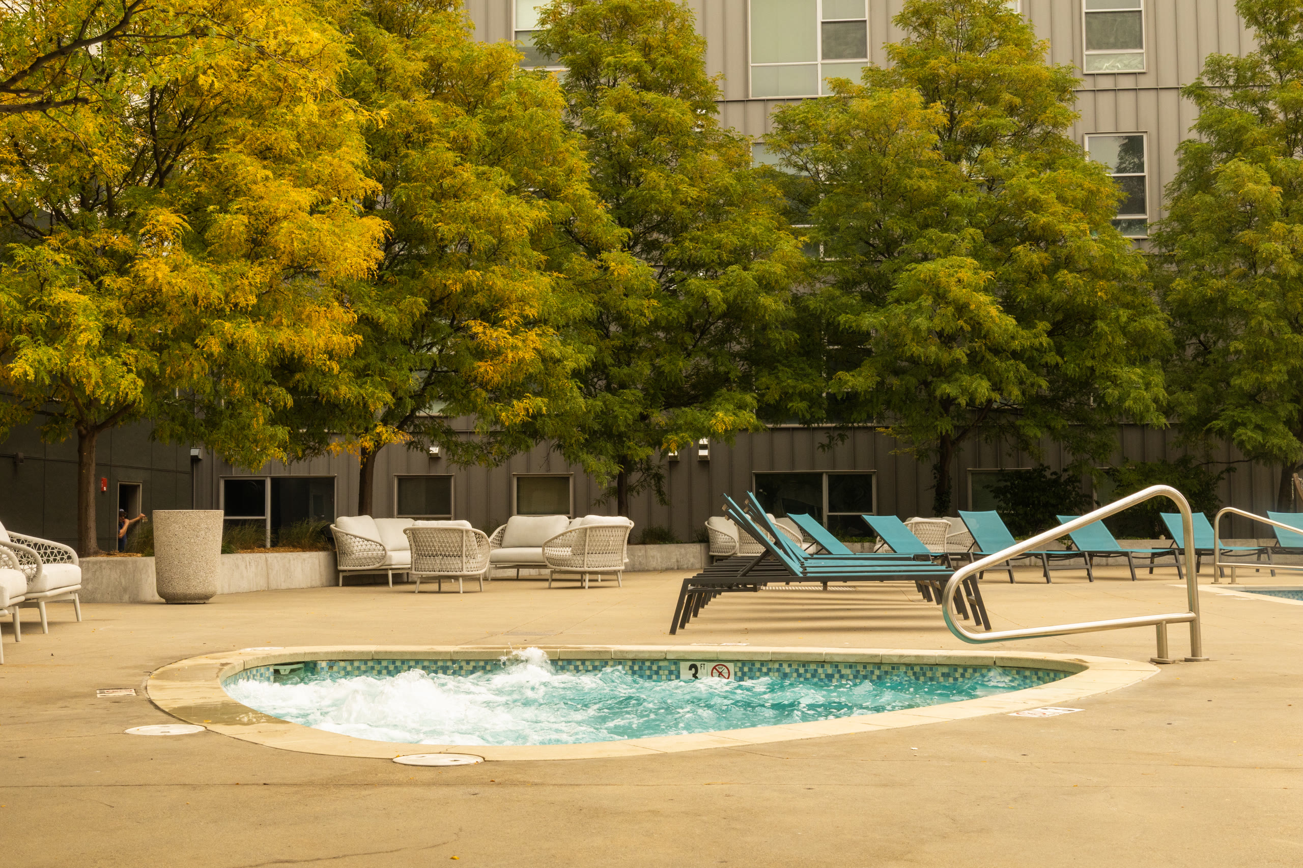 The pool deck at Latitude Lincoln