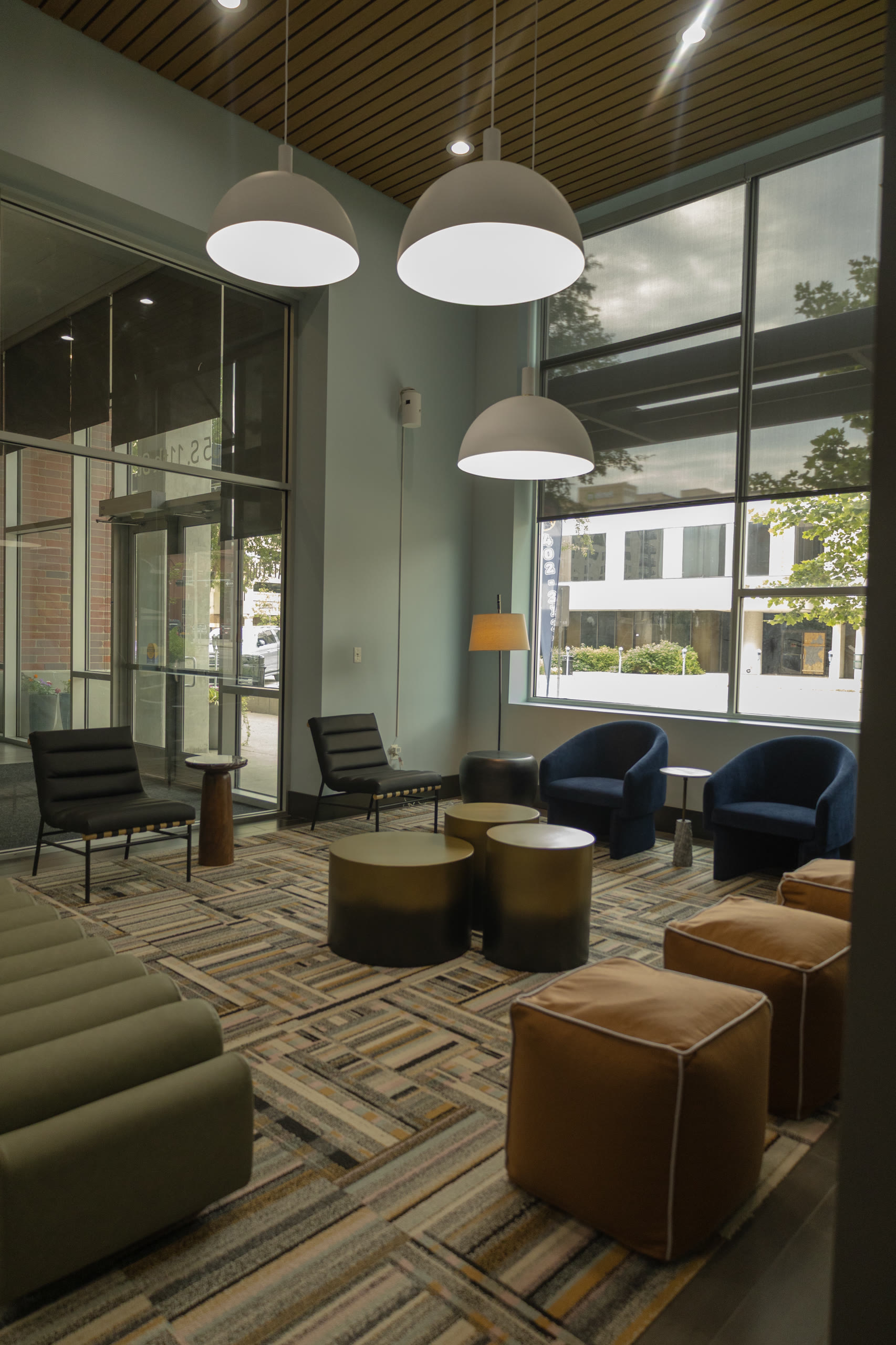 The lobby lounge at Latitude Lincoln