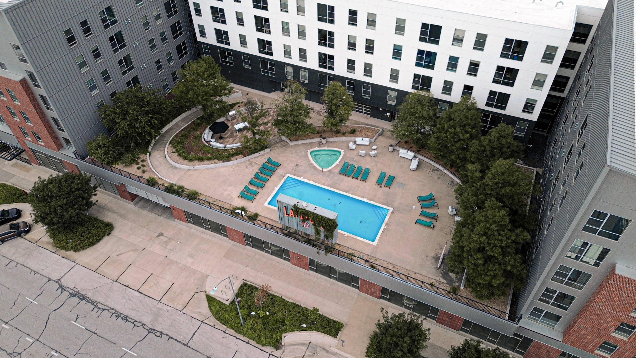 The Pool Deck, Straight Down — Latitude Lincoln