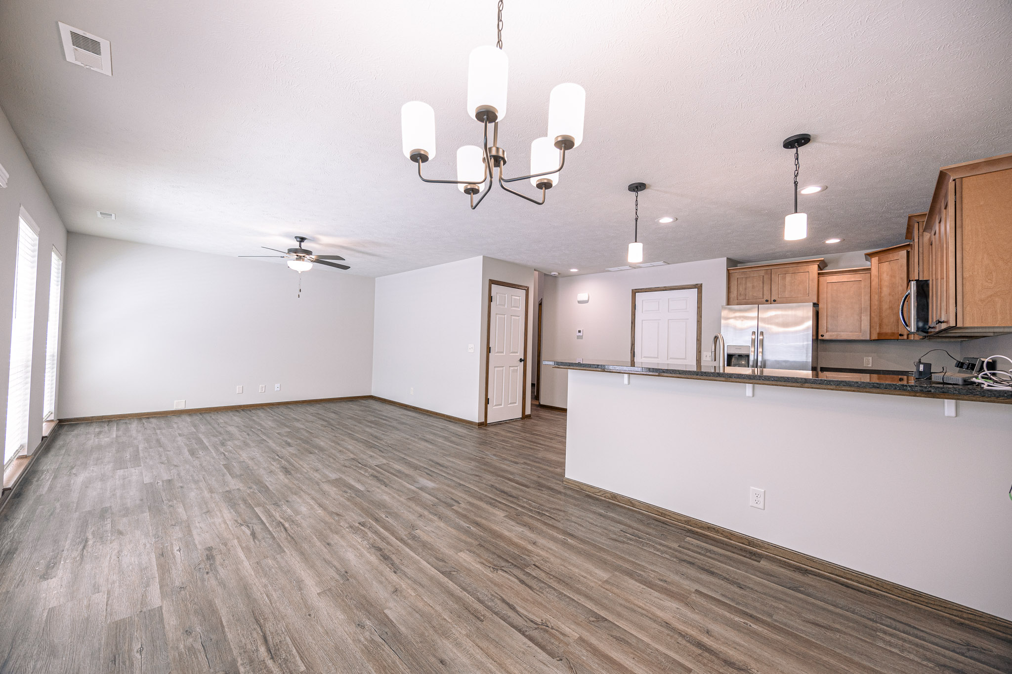 Living and kitchen at Peregrine