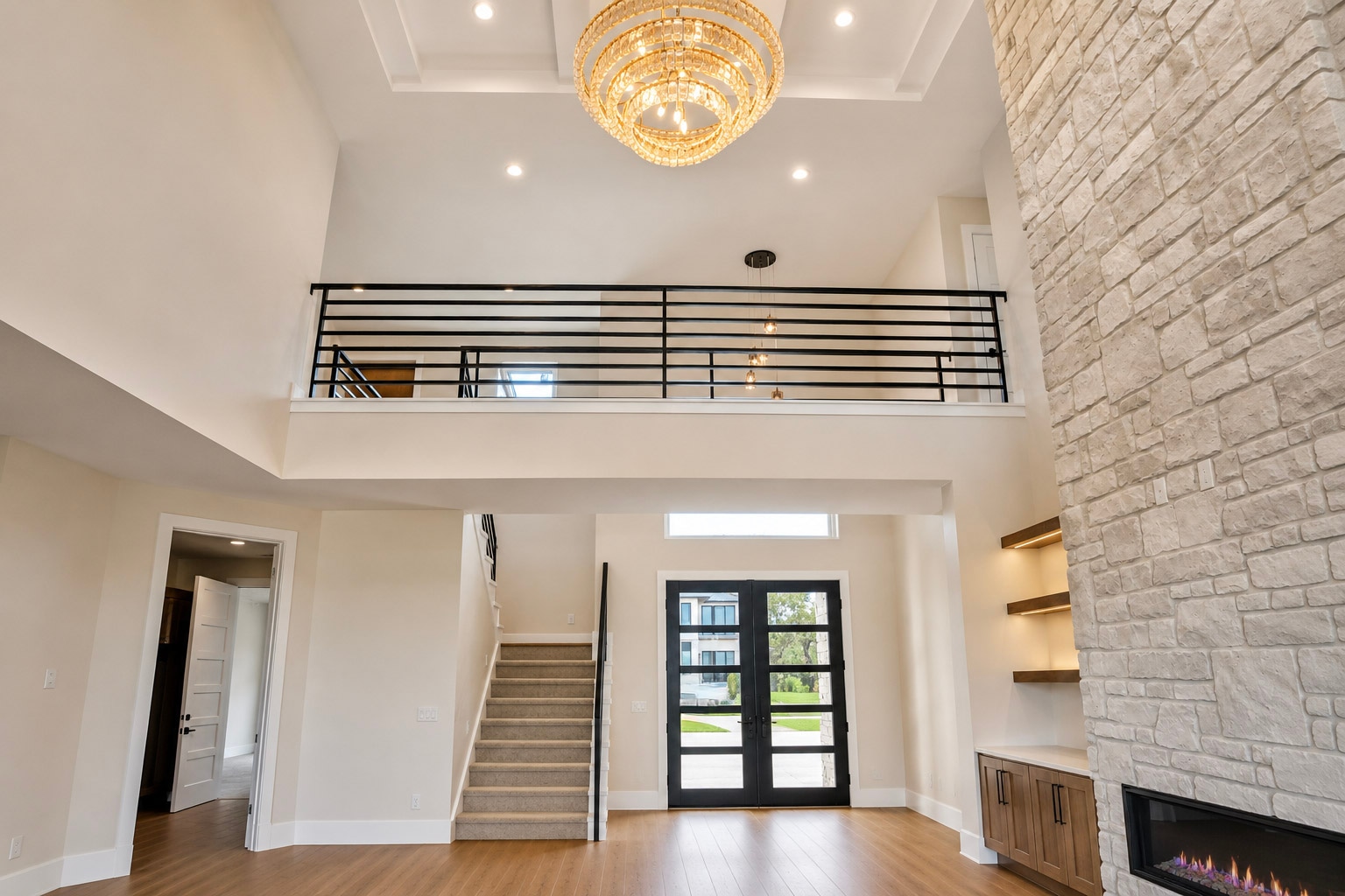 The entry and great room at Wilderness Hill