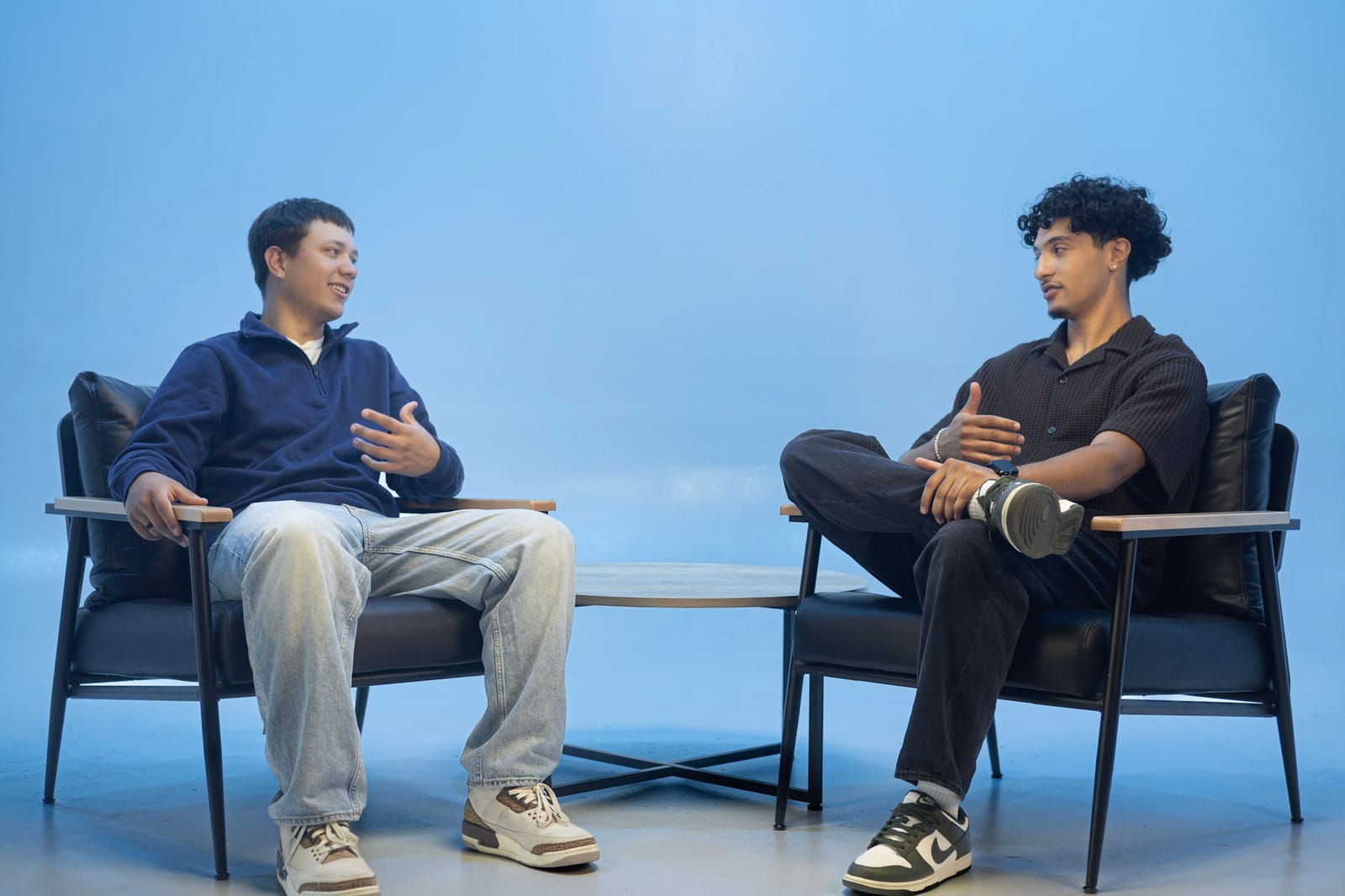 The TruFlo Creative team in conversation on a Broduction studio set